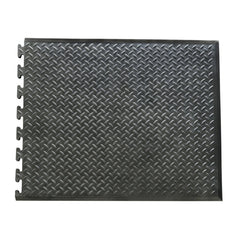 Rubber-Cal "Foot-Rest" Interlocking Anti-Fatigue Floor Mat - 1/2 in x 28 in x 31 in - Finished Tile