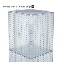 Azar 14" x 14" x 60" Interlocking Pegboard Display Clear 701464-CLR