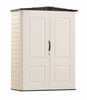 Rubbermaid Outdoor Medium Vertical Storage Shed, Resin, Beige, 72" H x 53.2" W x 57" L