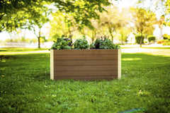 Vita Urbana 4'L x 4'W x 22"H Vinyl Keyhole Composting Garden, Espresso Brown, VT17501