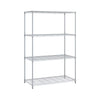 OFM Adjustable 24"W x 48"D x 72"H 4-Shelf Freestanding Shelves, Silver
