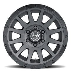 ICON Alloys Compression, Satin Black, 17 x 8.5 / 6 x 135, 6mm Offset, 5" BS