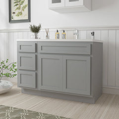 45 in. W x 21 in. D x 32.5 in. H Bath Vanity Cabinet without Top in Gray