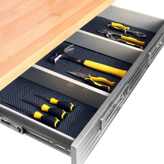Seville Classics UltraHD Heavy Duty Commercial Lighted Workcenter Workbench w/ Pegboard, Granite, 48" W x 24" D x 65.5" H