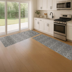 Lyon Runner by Baldosa, Grey Mountain, 2' x 6', 2-pack
