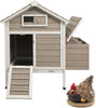 PETSCOSSET Chicken Coop, Chicken Hutch with Nesting Box, Pull Out Tray, Ramp, 32"L x 23.6"W x 36.6"H