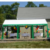 Party Tent, 10' x 20'/3m x 6m, Green/White