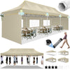 HOTEEL 10ft x 30ft Khaki Pop Up Outdoor Canopy, Waterproof
