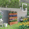 Wilk 33.7 x 17.7 x 46 Raised Garden Bed, 3 Tier Vertical Elevated Wood Planter Box Stand for Backyard, Patio, Balcony
