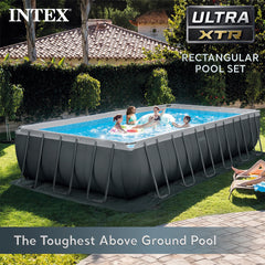 INTEX Ultra XTR 24' x 12' x 52" Above Ground Swimming Pool Set w/ Pump