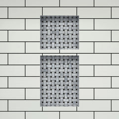 Tile Redi RND1614S-20 Redi Niche 16" x 34" x 4" Double Recessed Shelf Gray