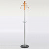 72" x 14" Metal Tube & Marble Base Coat Hanger, Silver