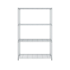 OFM Adjustable 24"W x 48"D x 72"H 4-Shelf Freestanding Shelves, Silver