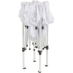 Portable Pop Up Canopy, Slant Leg, 10'L X 10'W X 8' 11"H, White