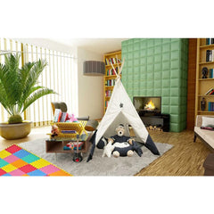 51.2" x 55.11" x 72.85" WhiteBlue Fabric Tent