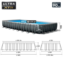 INTEX 32ft x 16ft x 52in Ultra XTR Above Ground Pool & Deluxe Maintenance Cleaning Kit