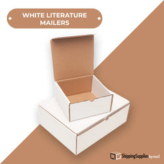 SSBM 8" x 8" x 2" ECT-32B White Literature Shipping Mailers 50/Case