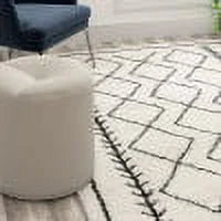 Flash Furniture Rectangular Bohemian Ivory Area Rug, 5' x 7'