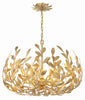 Crystorama Broche 6 Light Antique Gold Chandelier - 27"W x 19"H x 27"D