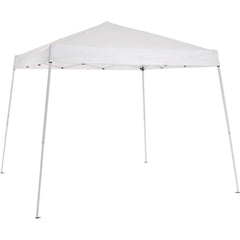 Portable Pop Up Canopy, Slant Leg, 10'L X 10'W X 8' 11"H, White