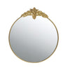 A&B Home Arched Gold Wall Mirror with Leaf Accent 39.6" x 2" x 35"