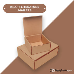 SSBM 9" x 9" x 3" ECT-32B Kraft Literature Shipping Mailers 50/Case
