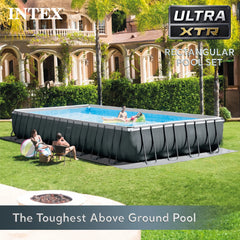 INTEX 32ft x 16ft x 52in Ultra XTR Above Ground Pool, Floats (2 Pack), & Inflatable Cooler