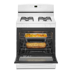 Brand New Amana(R) AGR6303MMW Gas Range with Bake Assist Temps, Dimensions 46" H x 30" W x 28" D, Weight 136lbs