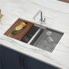 Ruvati RVH8345 Stainless Steel 33" x 10" x 19" Rectangular Undermount Sink